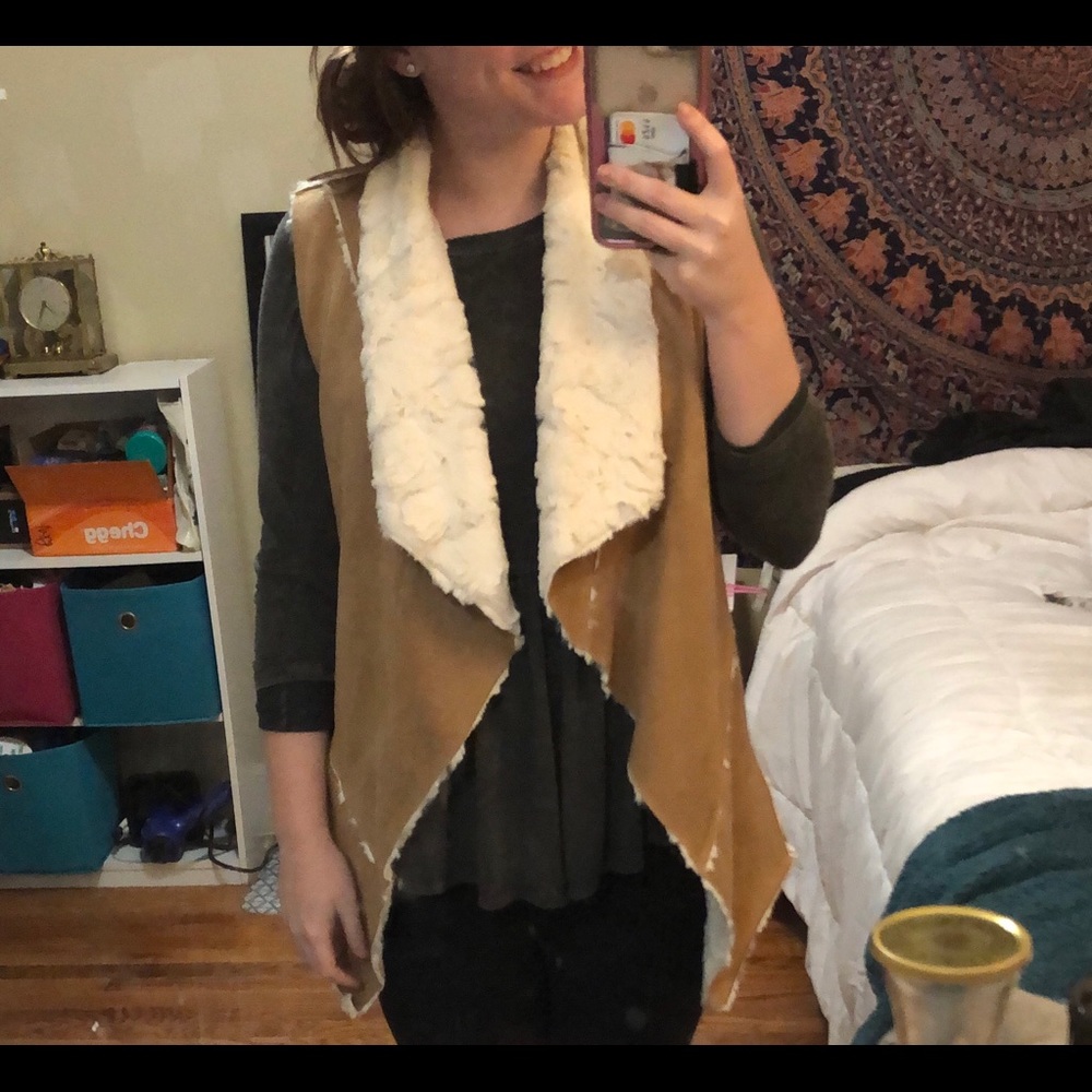 Faux fur vest